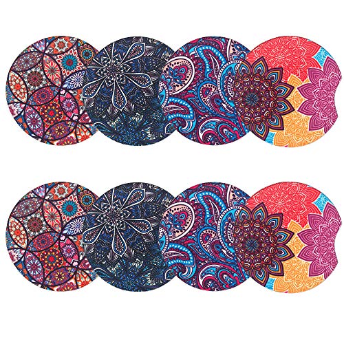 Juego 8 Posavasos Retro Neopreno 2.76 pulg para auto