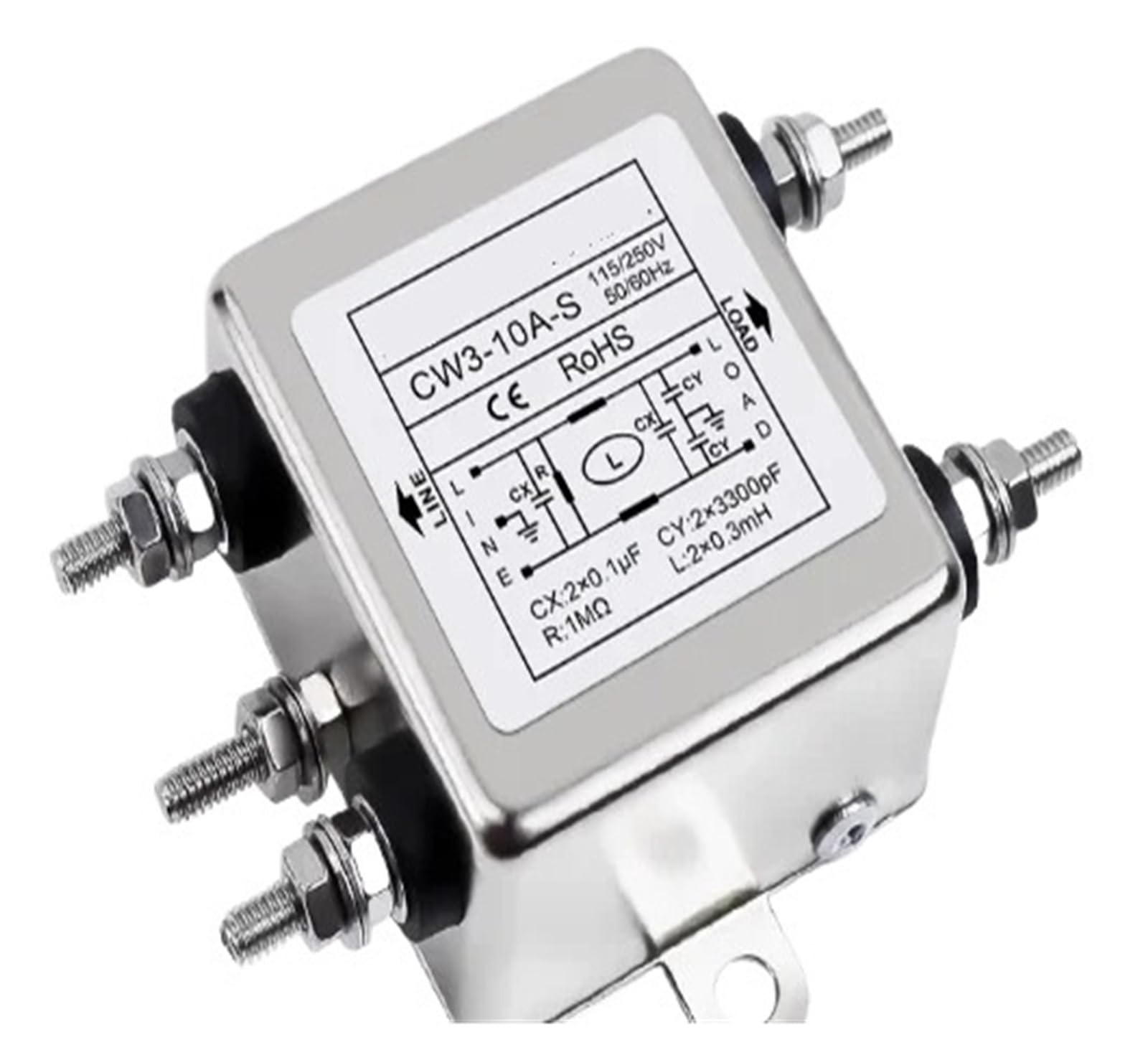 MBPAIHOP CW3-10A-S anti-interference AC 220V power filter circuit audio purifier CW3