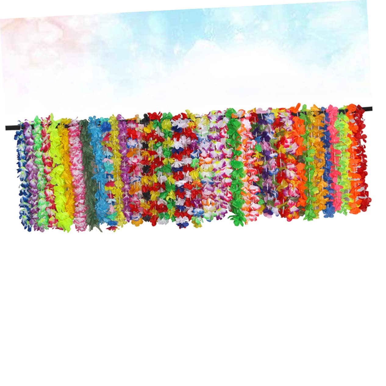 PRETYZOOM 42stücke Hawaii-blumenkette Tropische Luao-Party-gastgeschenk Bunte Künstliche Blumen Strand-Hula-kostüm-Accessoires Hawaii-Girlande Hawaii-Halskette