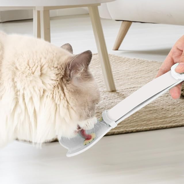 Foto 2 de 8 de Exprimidor de tiras para gatos, cuchara de alimentación para mascotas,Alimentador para mascotas, tira…
