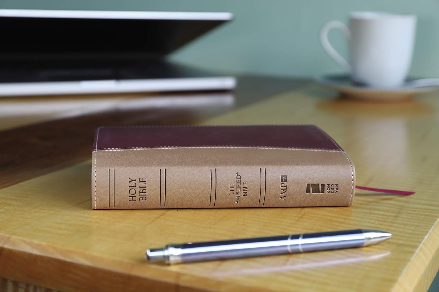 Amplified Holy Bible, Compact, Leathersoft, Tan/Burgundy: Captures the Full Meaning Behind the Original Greek and Hebrew