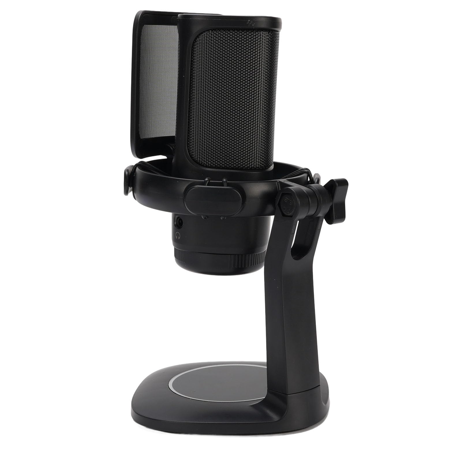 Microfono USB da gioco Microfono a condensatore RGB cardioide da tavolo con filtro anti-pop Streaming Podcasting Connessione di tipo C Configurazione studio di registrazione per
