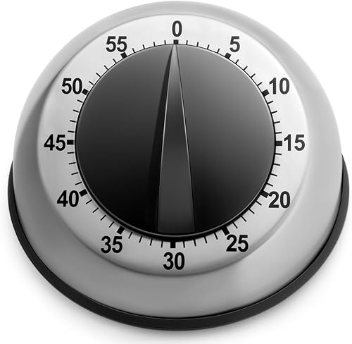 Miniatura 1 de Temporizador de cocina para cocinar, temporizador de cocina de chef, temporizador de escritorio 100% mecánico con alarma fuerte, no requiere