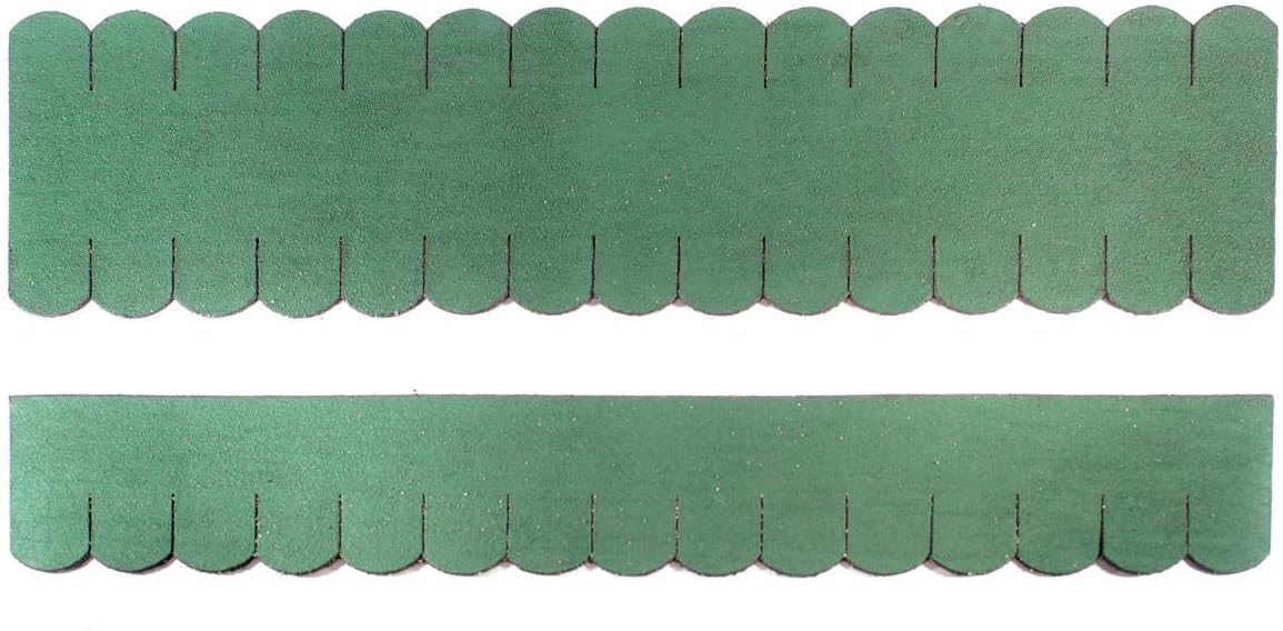 Mini Roof Shingles Beaver Tail Set Small 49.5x7cm Green "59"