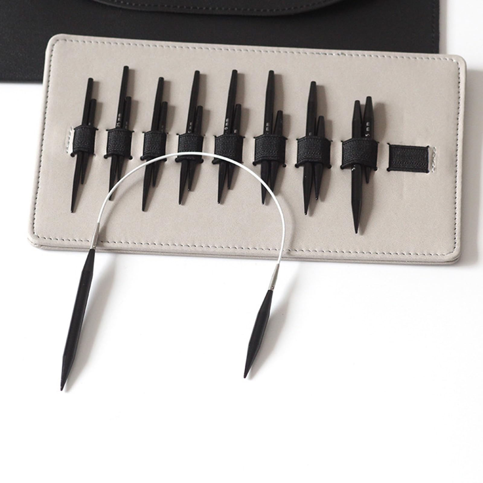 Rundstricknadel Set mit Etui und Zubehör, Größe von 3, 0 mm bis 6, 0 mm, Zubehör für Rundstricknadeln
