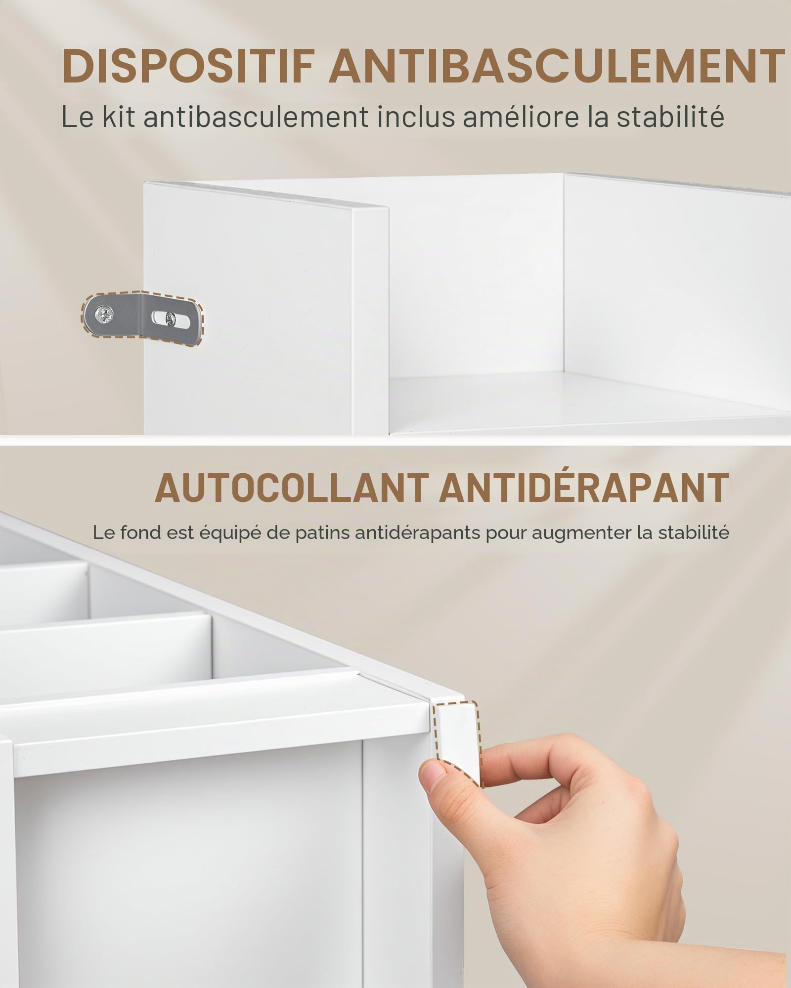 Hzuaneri Étagère CD, Étagère Bibliothèque à 14 Niveaux, Étagère Rangement CD/DVD, Meuble de Rangement pour CD, pour le Salon, Chambre 17 x 20 x 213 cm Blanc CR21403X