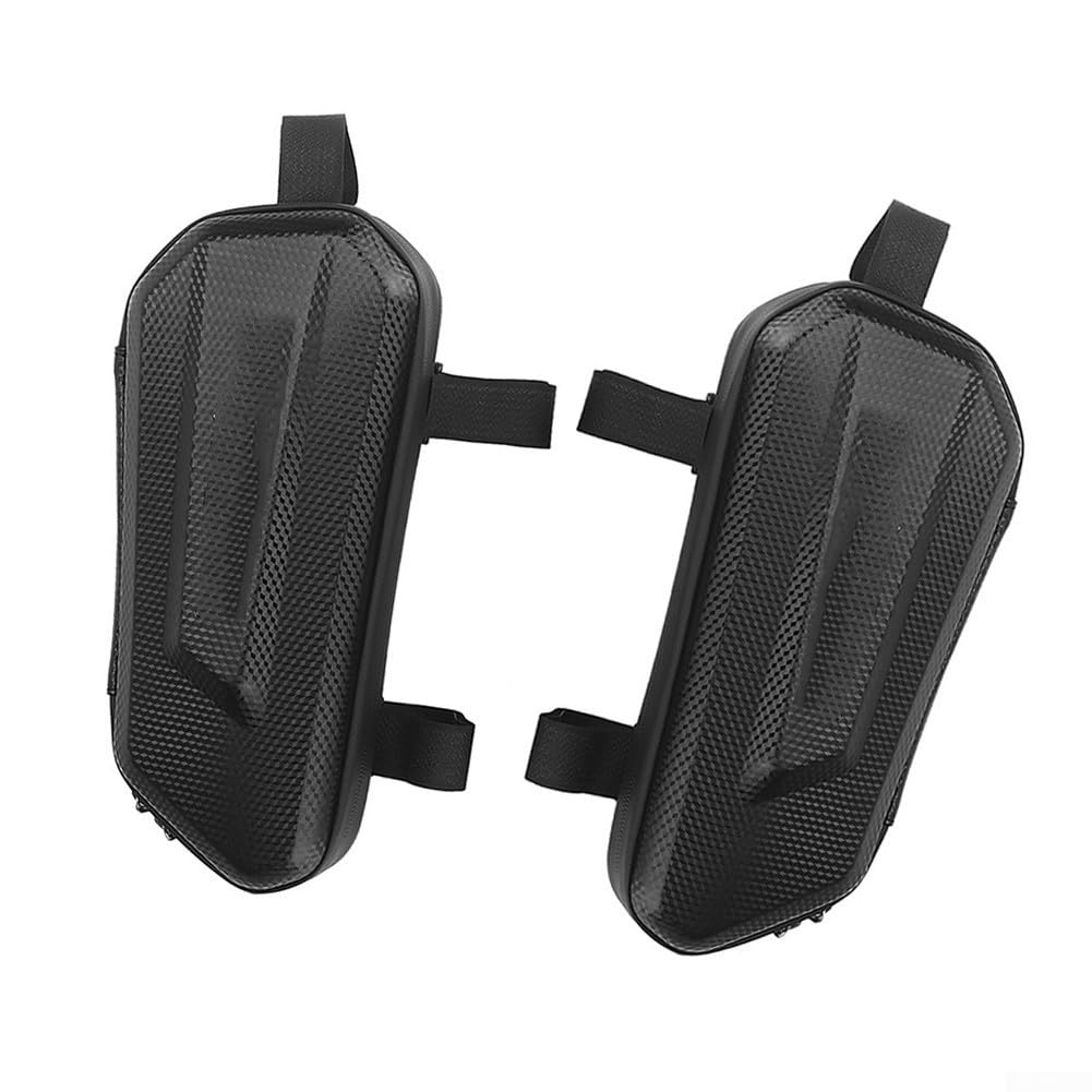 Yhenlovtt Motorcycle Side Box Frame Bag, Hard Shell Carbon Fibre Fabric Saddle Luggage For Tools Gear, Black Storage Case For Commuting Touring Riding(27 * 11.5 * 7CM A)