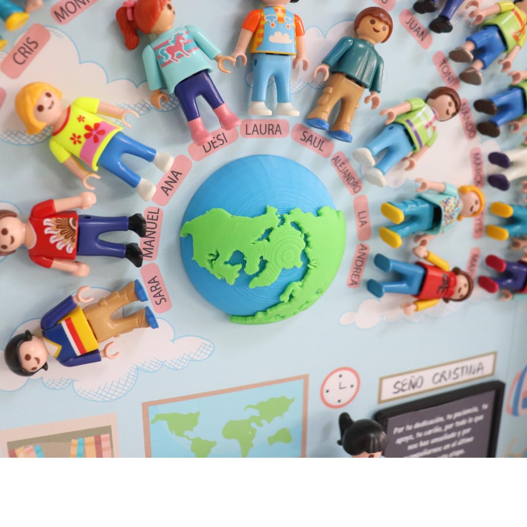 CUADRO PLAYMOBIL Modelo MEJOR PROFE DEL MUNDO. Regalos para PROFESORES. Ideal para regalar en FIN DE CURSO. Regalos personalizados y originales para profes. Regalos TPMAS.