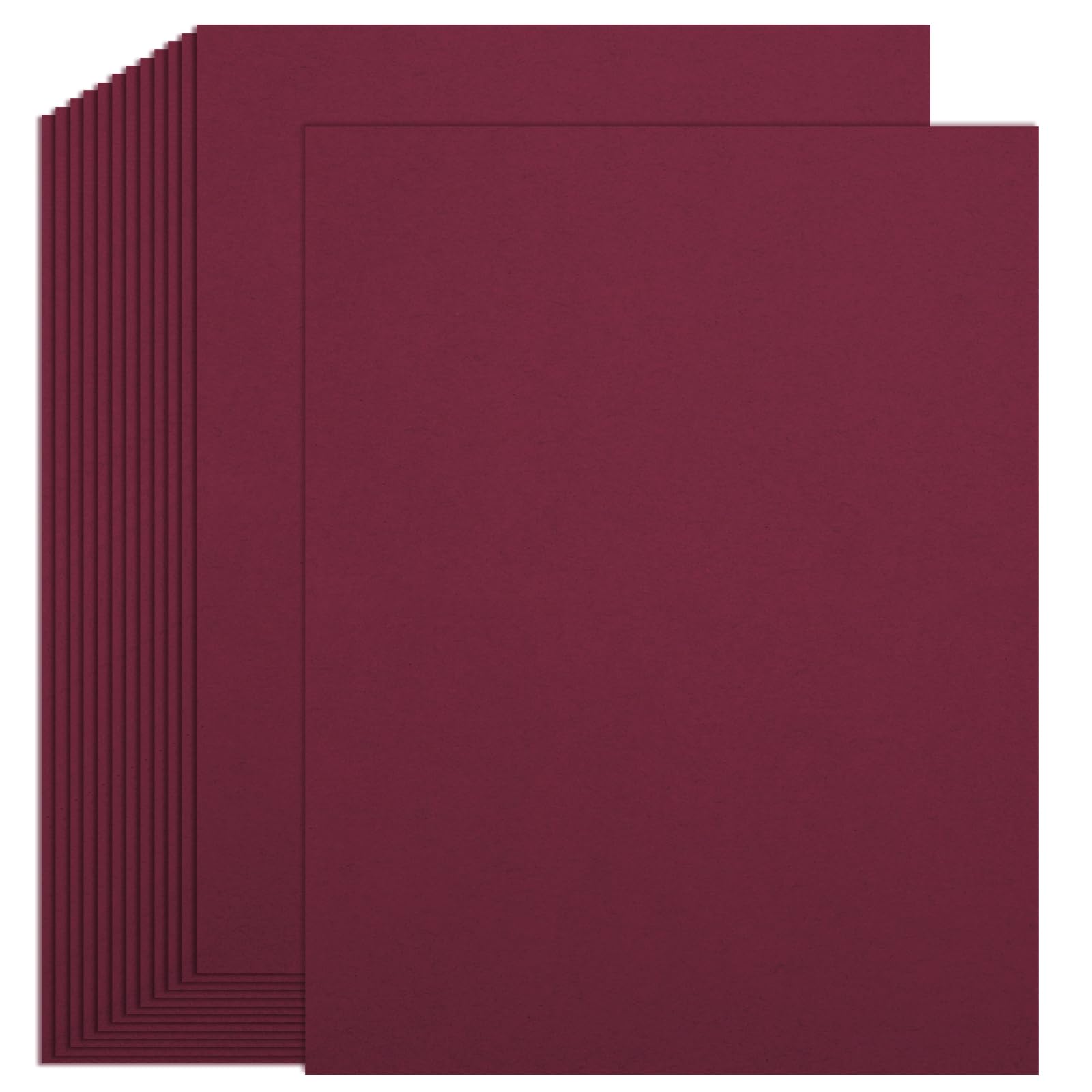 25 Sheets Burgundy Cardstock Paper | 300gsm/110lb Heavyweight Cover Cardstock | 8.5" x 11" Construction Blank Thick Paper (8.5 x 11 Inch)