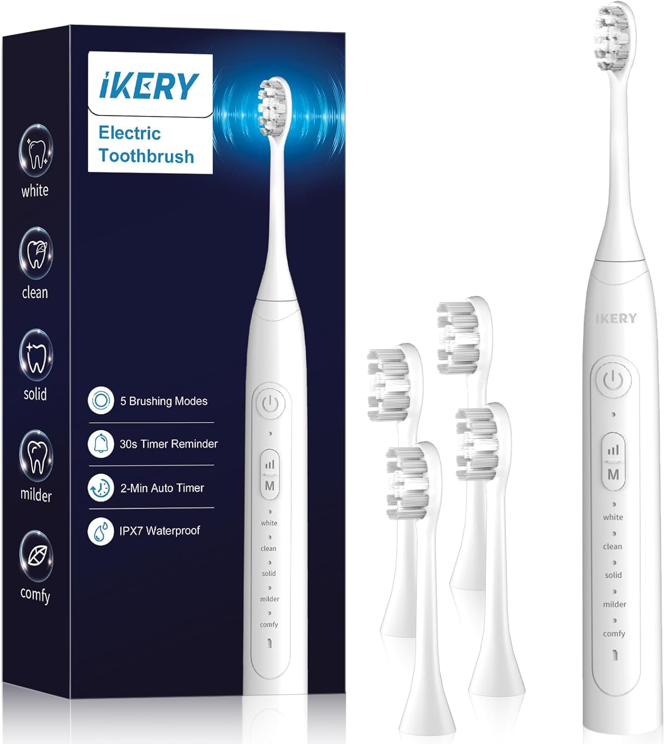 Amazon.co.jp: Amazon.co.jp限定 IKERY 電動歯ブラシ ソニック 電動