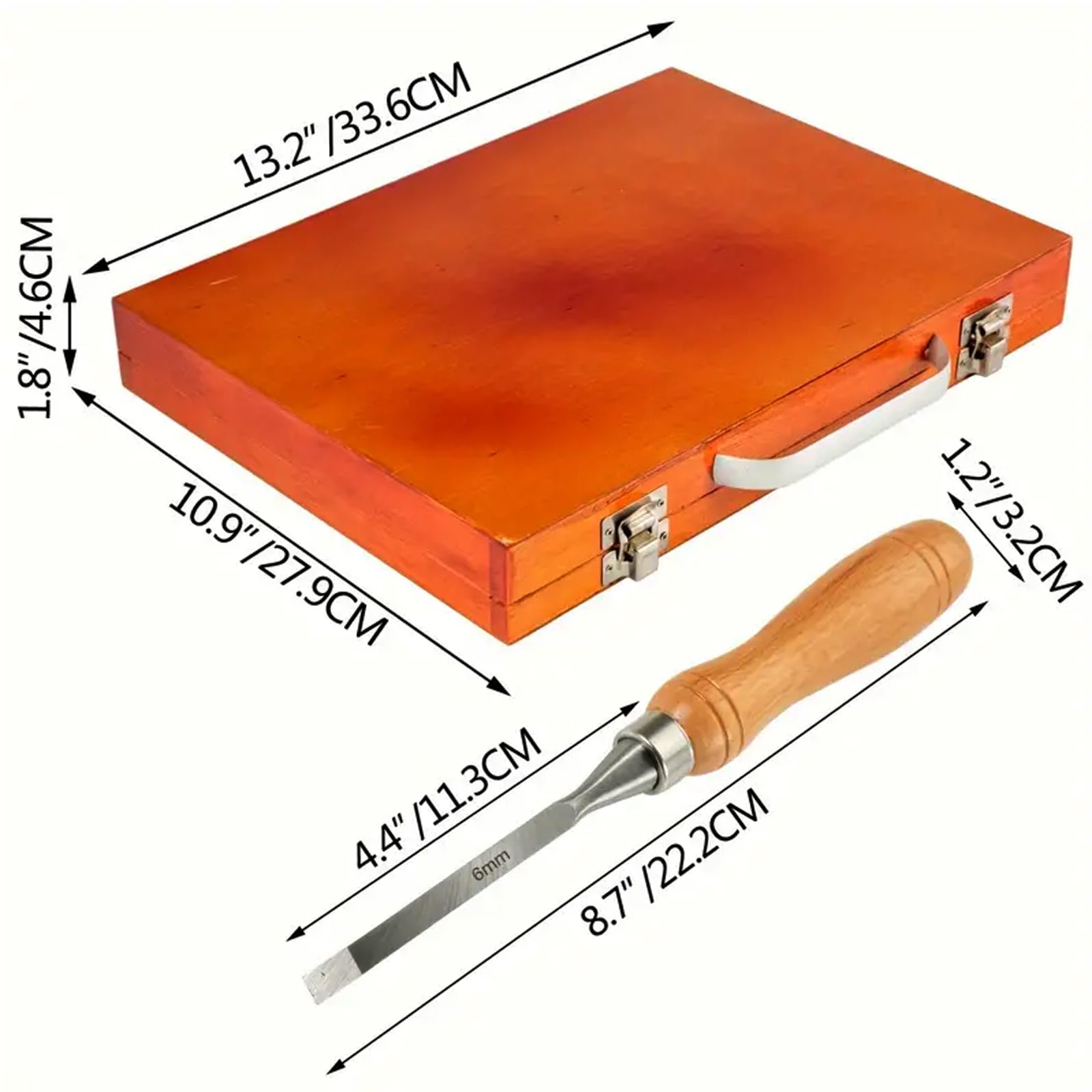 Set Di 12 Scalpelli Per Intaglio Del Legno Per La Lavorazione Del Legno,Utensili Professionali Per Sgorbie Per Legno Con Scatola Di Legno Per Progetti Di Intaglio Del Legno Di Falegnameria E Artigiano