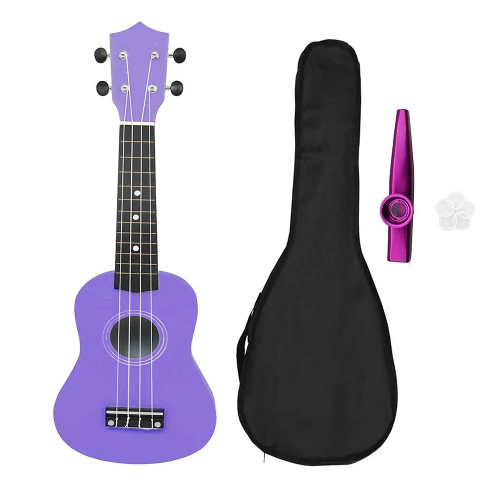 Ukulele per principianti Mini Guitarra Ukulele A 4 Corde Per Principianti In Tiglio Colorato Da 21 Pollici(Color:Purple)