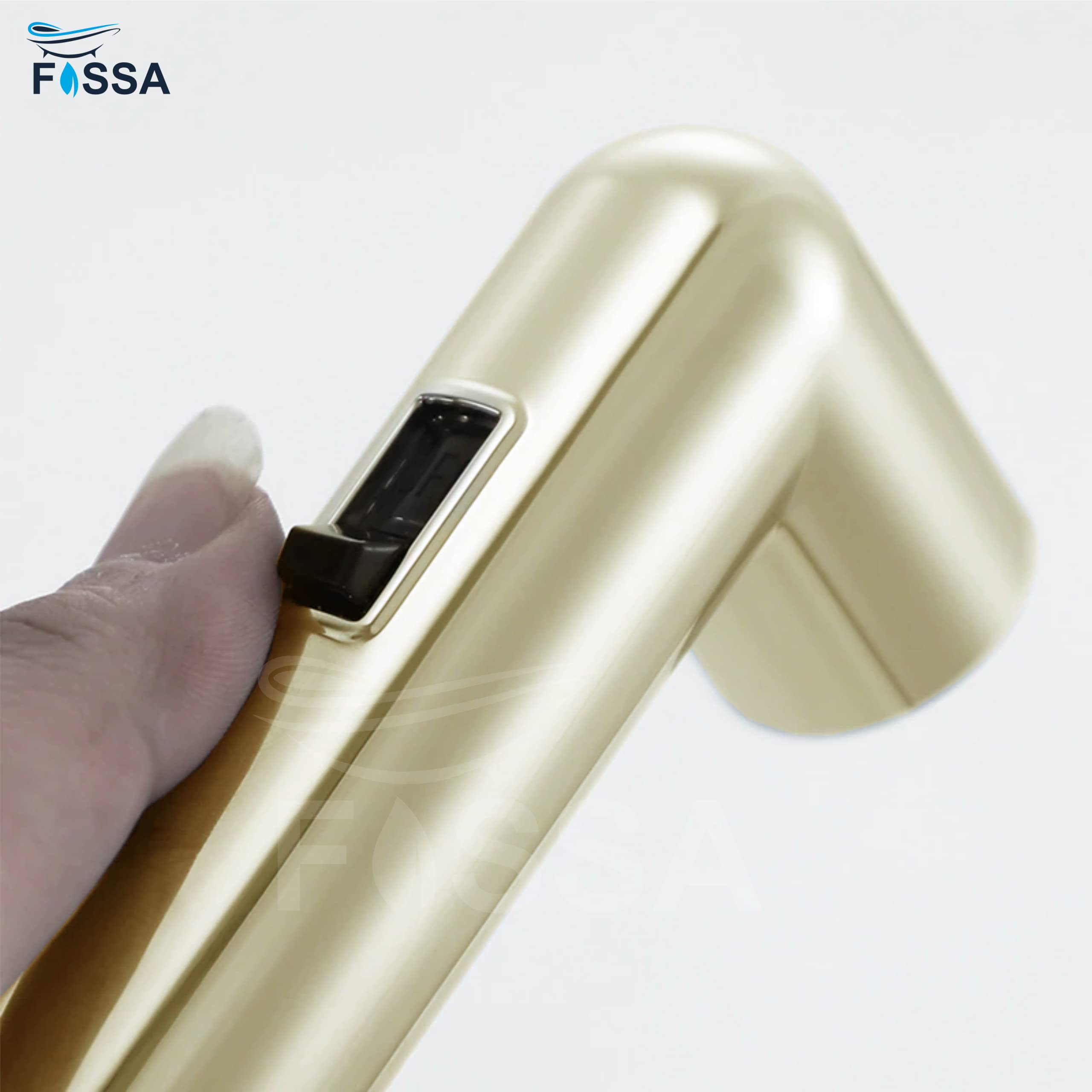 Fossa Magnetic Health Faucet ABS Body | for Toilet Handheld Bidet Sprayer with 1 Meter Stainless Steel Hose Pipe & Magnetic Wall Holder | Gold (Chrome Finish) 1
