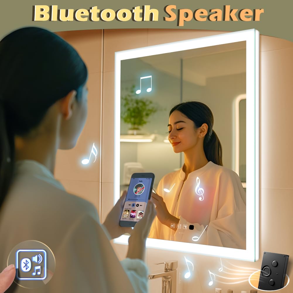 Specchio Da Bagno LED Cool2day Dimmerabile, Anti-appannamento, IP44, Touch, 90+ CRI, Montaggio A Parete Orizzontale/Verticale - 4