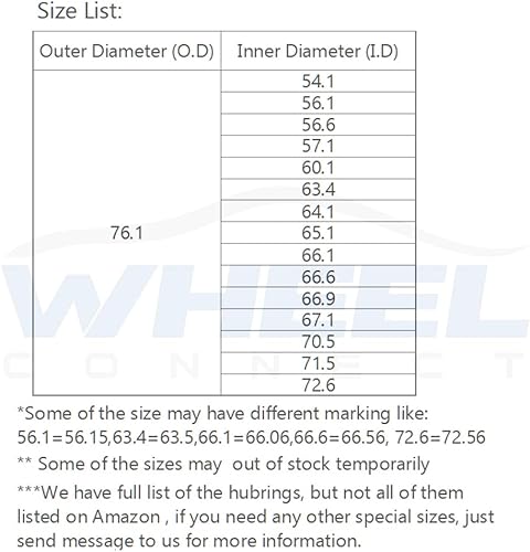 Miniatura 4 de WHEEL CONNECT Anillos centrados en el buje, 76.1 a 64.1, juego de 4, abrazaderas de aleación de aluminio, diámetro exterior 76.1-I.D 2.524 in. 0.315