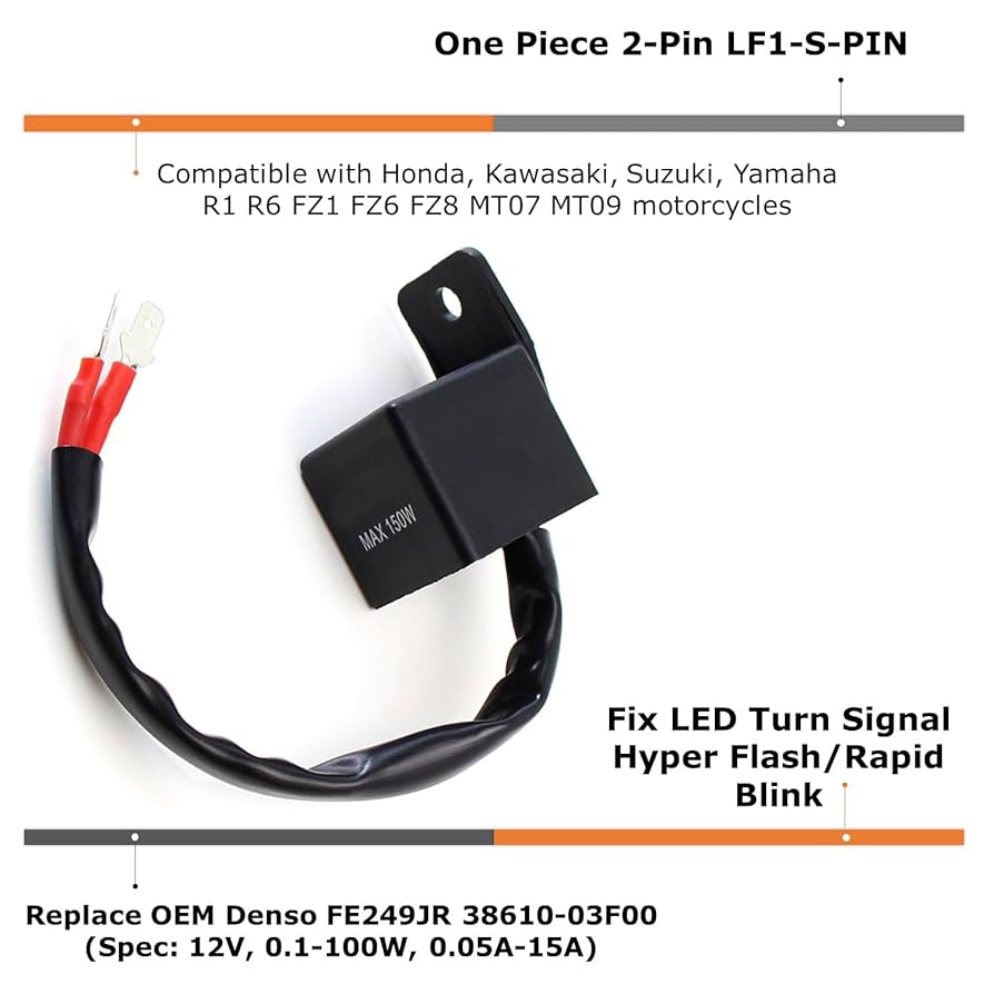 Amazon.com: iJDMTOY 2-Pin 2Pin Electronic FL1 LED Flasher