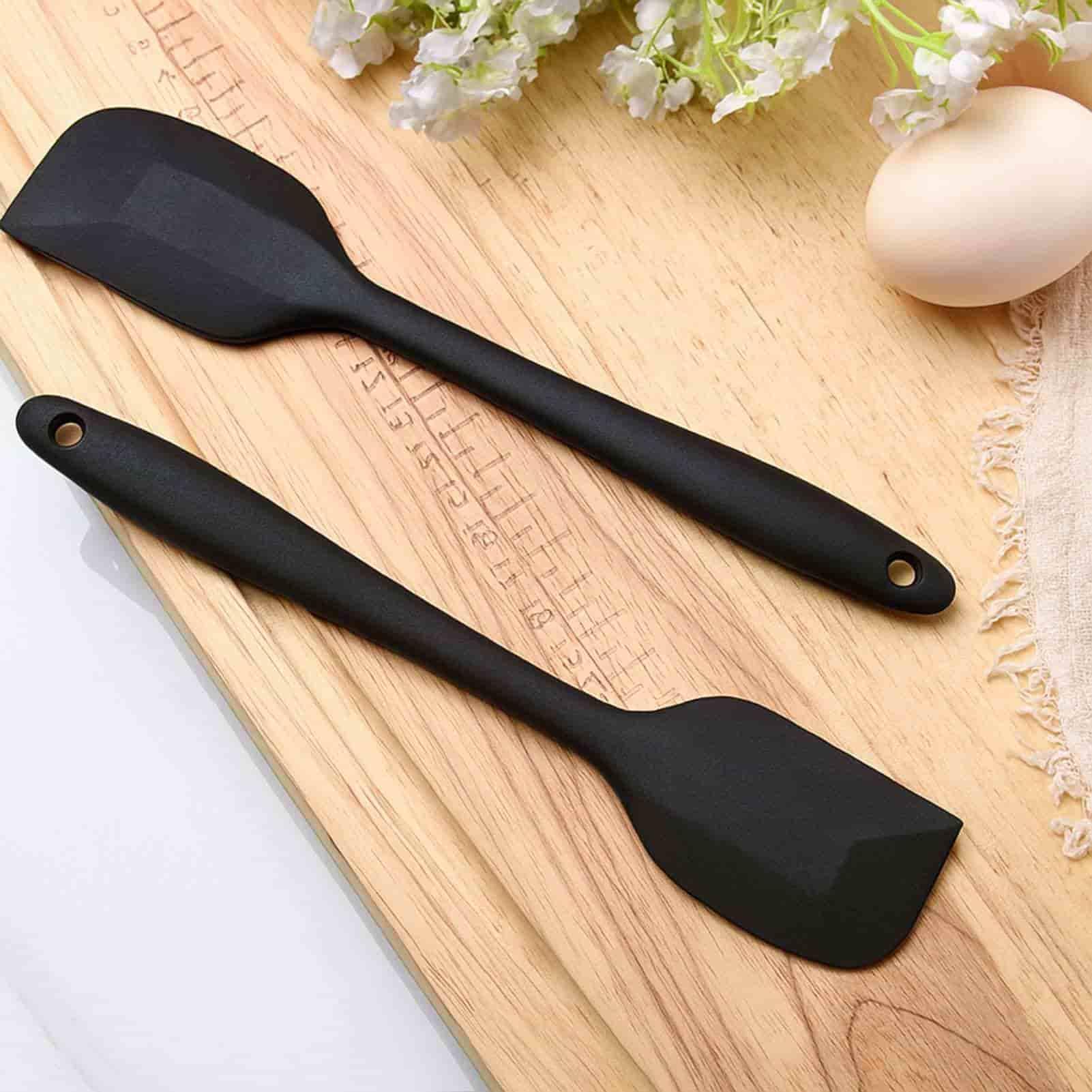 Lot De 2 Mini Spatules En Silicone 22.7 Cm | Résistantes à 315°C, Sans BPA, Lavables Lave-vaisselle | Pour Cuisson, Pâtisserie, Mélange