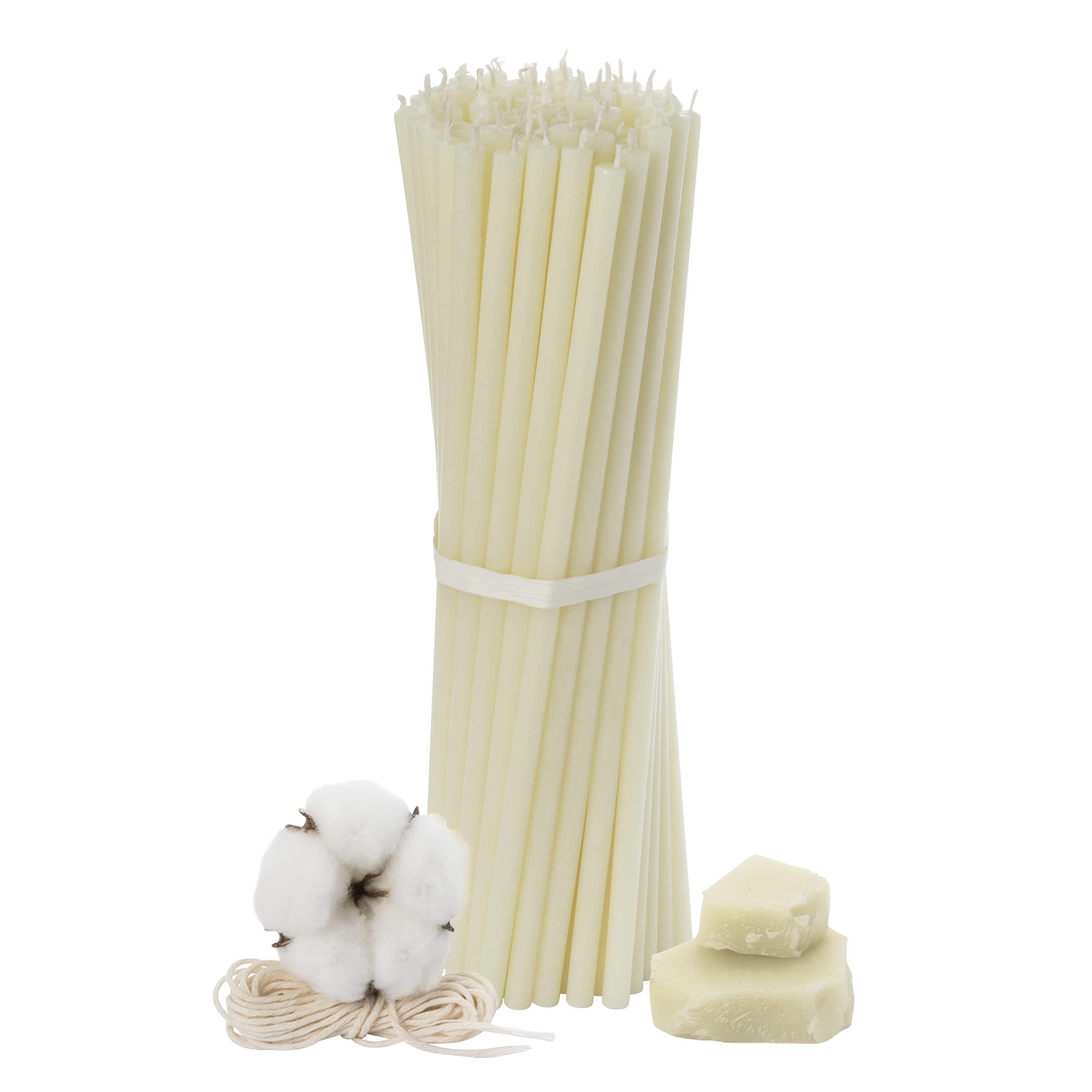 DEYBBY Candele Coniche In Cera D'api Bianca Naturale, 30,5 Cm - Senza Fumo E Antigoccia, 10 Ore Di Combustione (confezione Da 2)