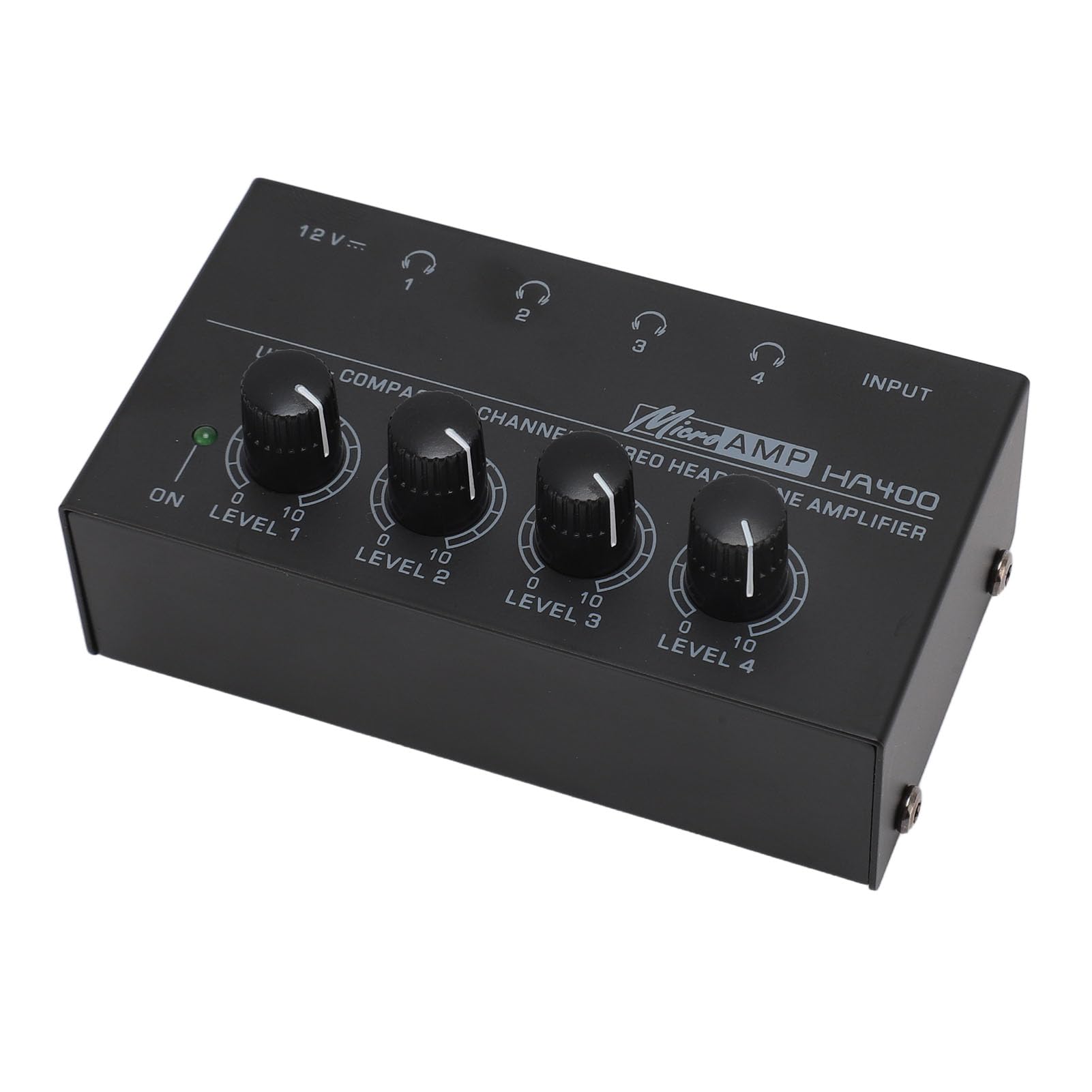 Portable 4 Channel Stereo Headphone Amplifier, High Power Stereo Amplifiers, Suitable for Studio and Stage Applications (US Plug)