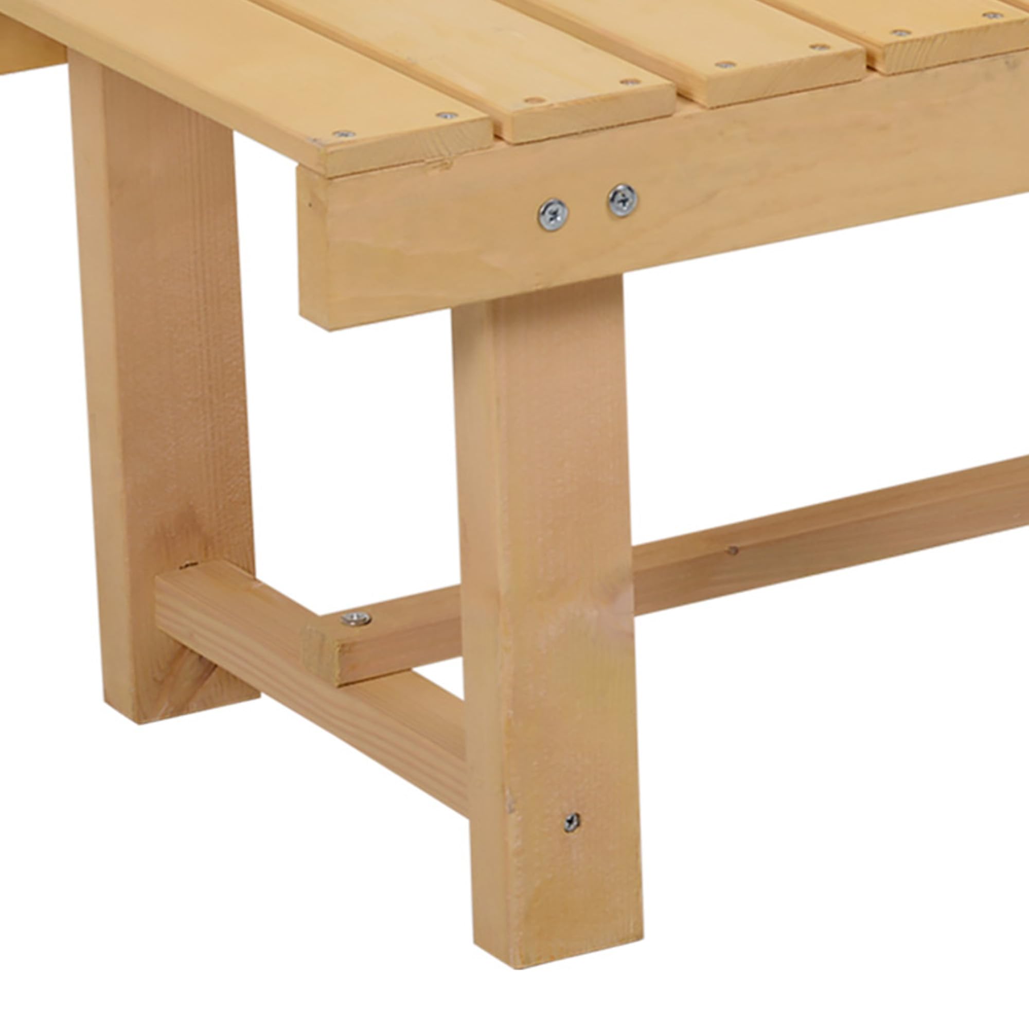 Outsunny Banc de Jardin Bois 2 Places Style Rural Chic110 x38 x35 cm | Assise à Lattes, Sapin pré-huilé