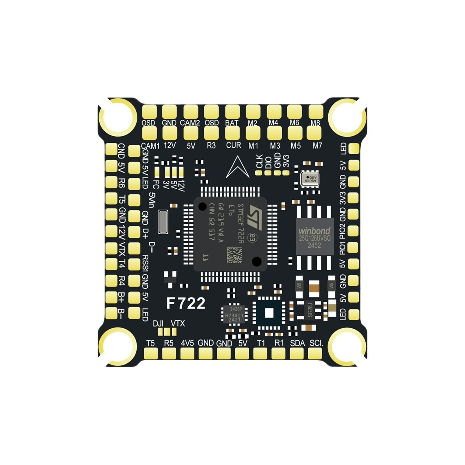 Controller di volo F722 / F7 V3S Plus FC + 70A 4in1 BLheli_S ESC impila 30,5 *, mm for drone RC FPV Racer(F722 6S 55A Stack)