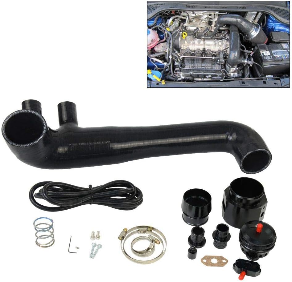 PQYRACING Dump Valve Blow Off Valve bov Silicone Hose Set Compatible with 1.2 1.4 TSI Engine 2015 VW Skoda Audi Seat