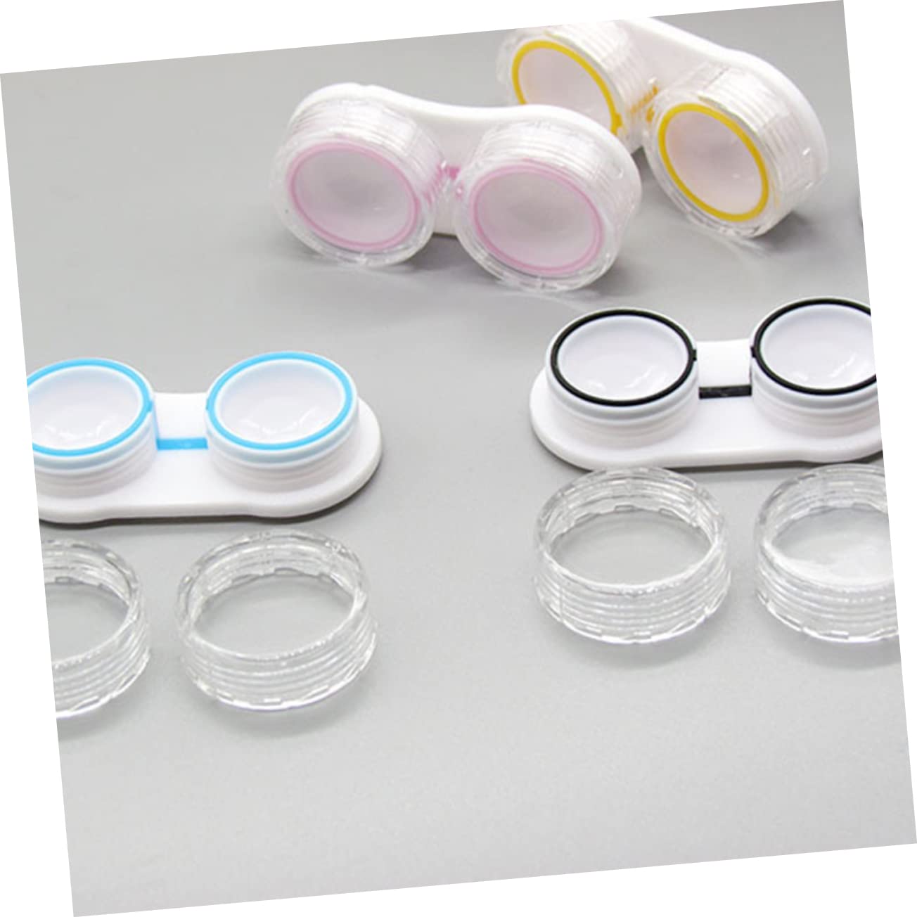 Didiseaon 45 Pz custodia per lenti simpatico astuccio per lenti a contatto lenti a contatto carine applicatore di lenti a contatto contenitori organizzatore di lenti contenitore per lenti