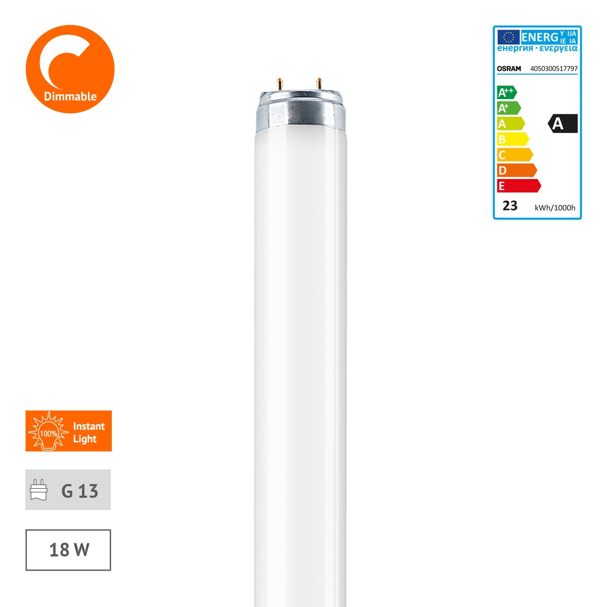 Osram Lumilux Deluxe T8 G13 L 18 W/930 Lampada - Foto 4