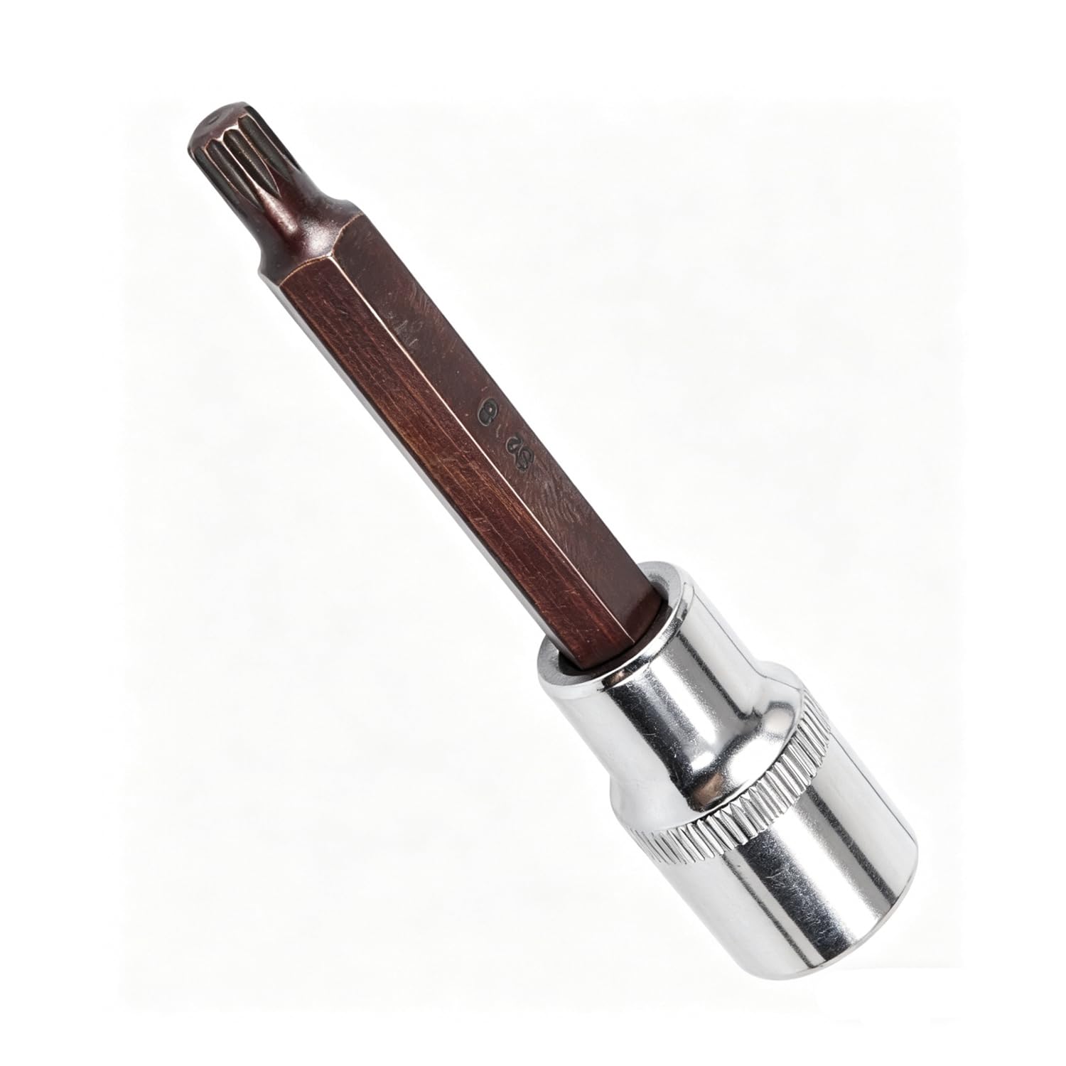 Juttzzei 1/2" Drive x M8 (8mm) Triple Square Spline Bit Socket, Extra Long 3.94" Length 12 Point M8 Spline Bit Socket, Premium S2 & CR-V Steel Sockets for Torque Wrench, Ratchet Wrench