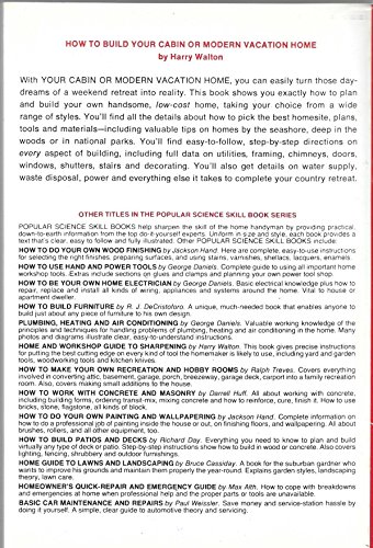 How to Build Your Cabin or Modern Vacation Home B000MHK4DE Book Cover