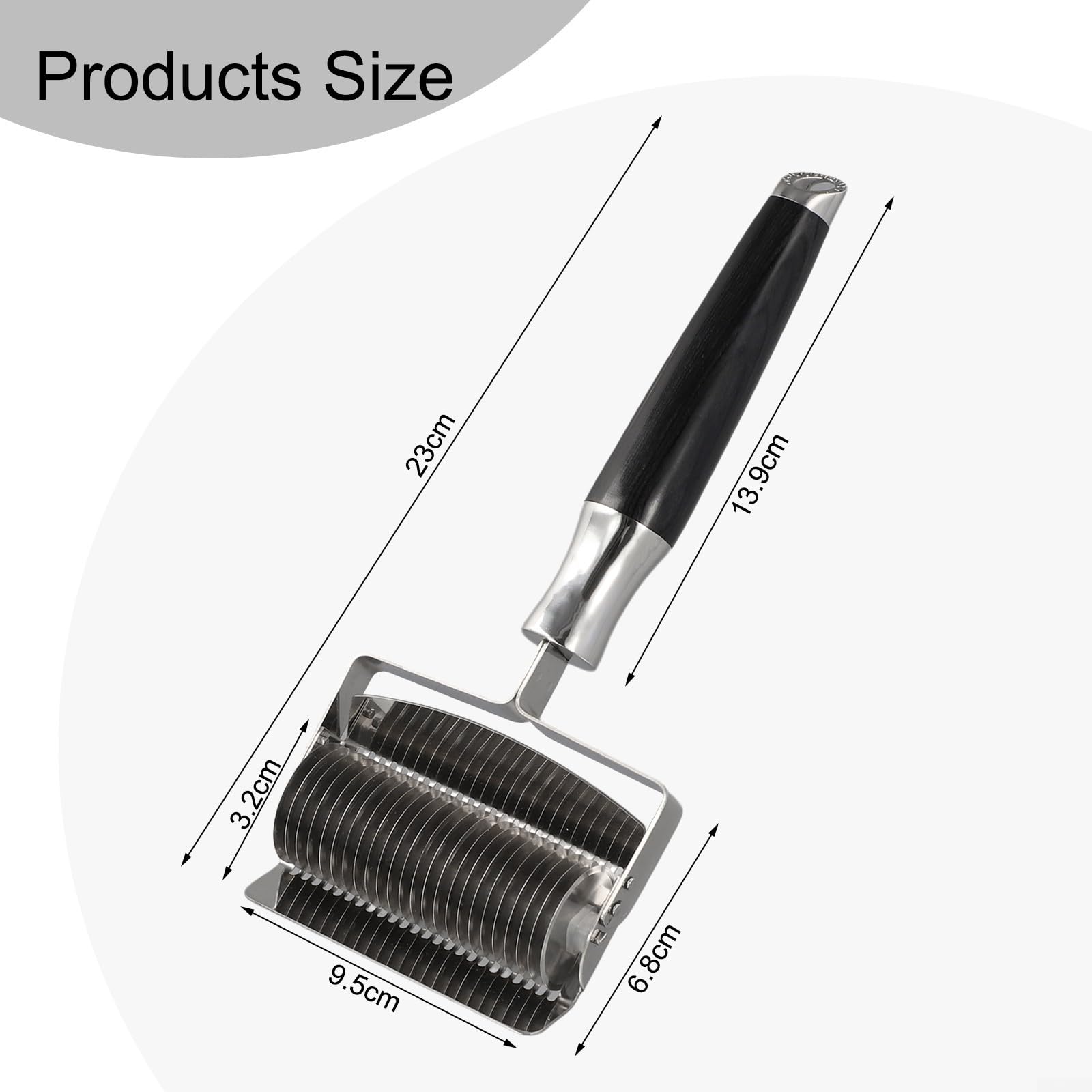 Stainless Steel Noodle Garlic Cut Roller Manual Pasta Makers with Non-slip Comfort handle, for Kitchen Cooking Tools(B)