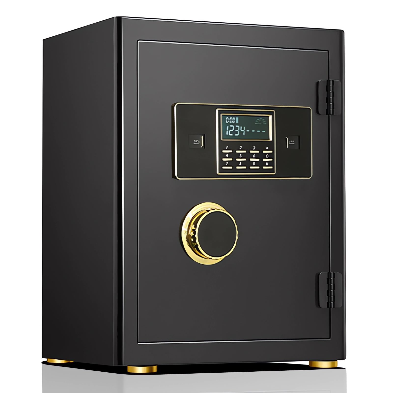 Safe box,Home Safe Box Fireproof Waterproof, Heavy Duty Fire proof Safe Boxes for Home Use, Removable Inner Cabinet and Shelf, Anti-Theft Digital Safe Box for home Office Hotel,50x38x31cm