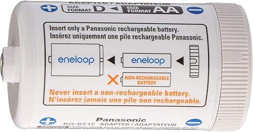 Miniatura 4 de Eneloop Espaciadores 8 espaciadores de tamaño C y 8 espaciadores de tamaño D y Panasonic BK-4MCCA12FA AAA 2100 ciclos Ni-MH baterías recargables
