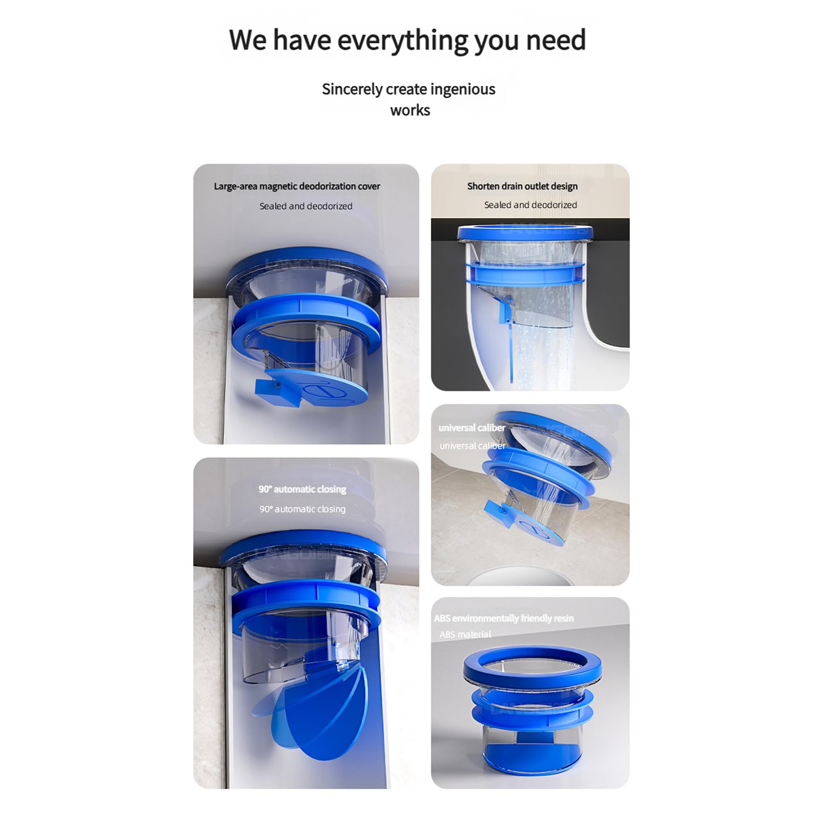Guarnizioni flangiate per WC senza cera Tecnologia di tenuta a 3 strati Design esteso Servizi igienici Flange Guarnizioni per scarico Guarnizione flangia generale WC