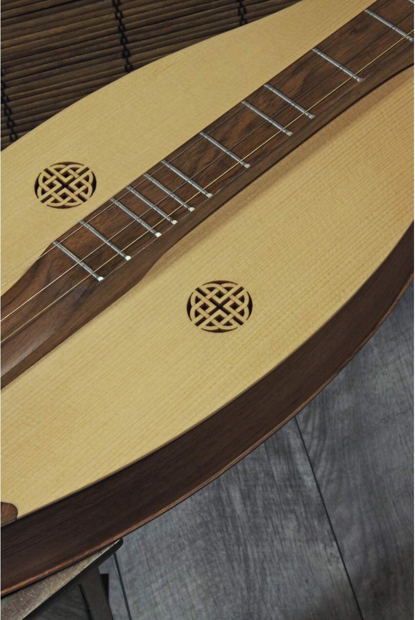 Includes: Dulcimer 4-string Vaulted Spruce Knotwork, Walnut + Snark Clip-On Chromatic Tuner - Image 4