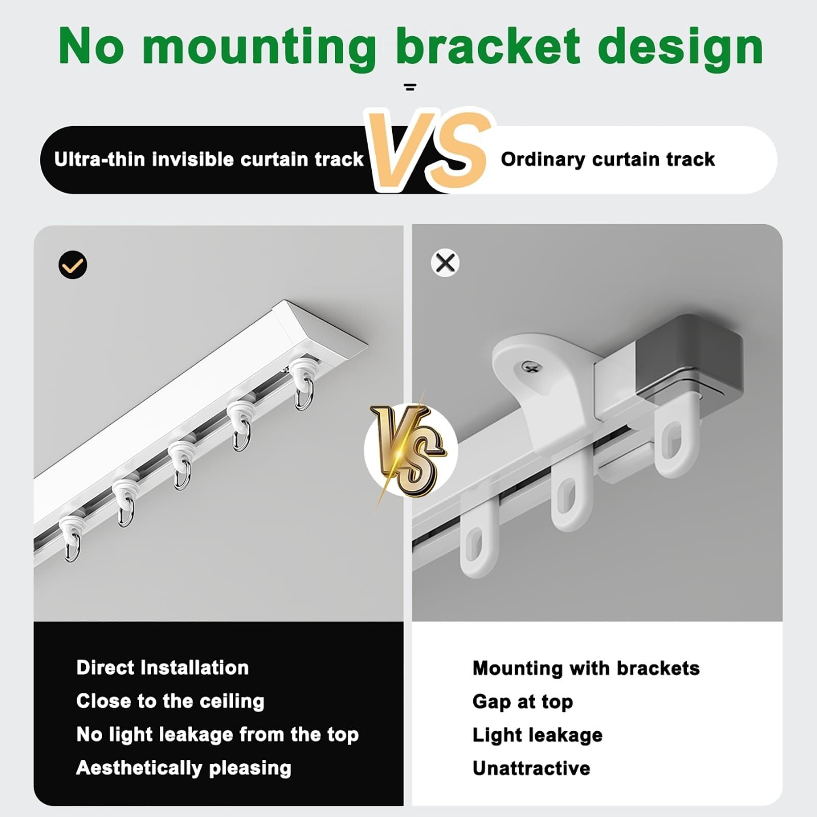 Binario Da Tenda Per Tende Di Alta Qualità Ed Eleganti, Binario Da Tenda Da Installazione A Soffitto Di Facile Fissaggio Stor Planet Nero 150cm 96331477