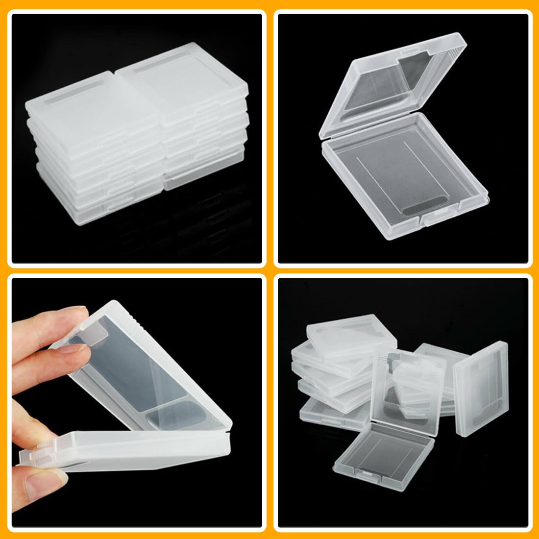 10 Pcs Plastica Trasparente Copertura Antipolvere per Bossolo Protettivo per Cartucce di Gioco Custodia per Carte e Cassa di Immagazzinaggio