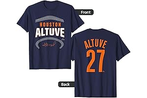 Jose Altuve Houston Astros Name & Number (Front and Back) T-shirt