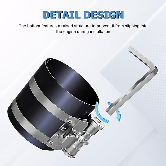 3inch Piston Ring Compressor Tool,Adjustable Range 53-150mm with Plier Set