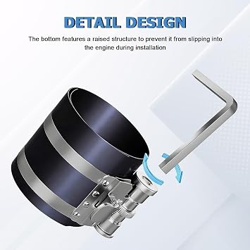 3inch Piston Ring Compressor Tool,Adjustable Range 53-150mm with Plier Set