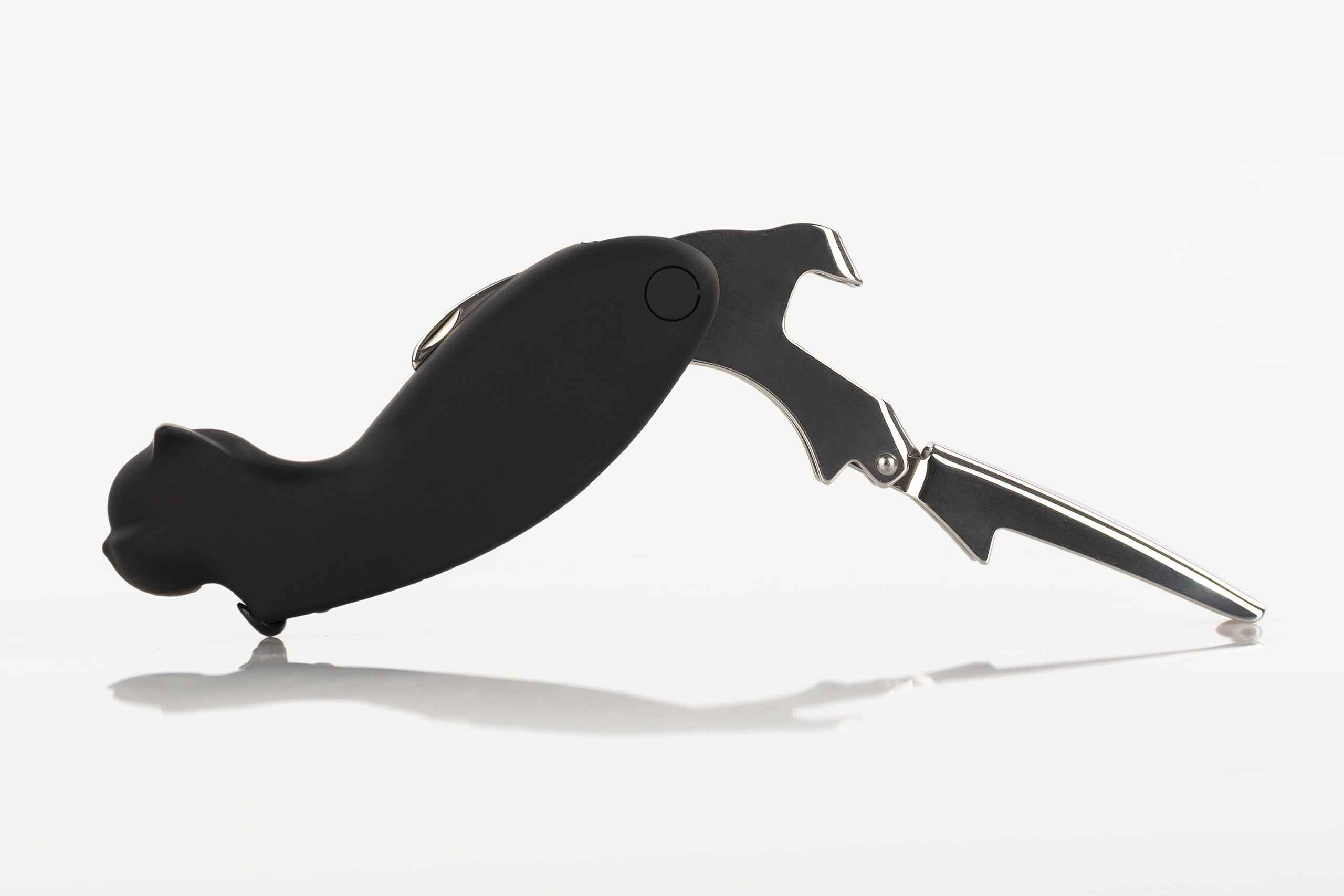 Cavatappi Tucan Qpractiko - Design A Forma Di Uccello Con Spirale In Teflon - Acciaio Inossidabile - Foto 3