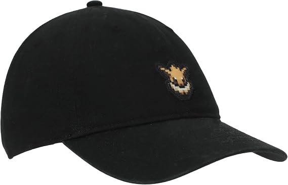 Pokemon Eevee Printed Patch Black Unstructured Baseball Cap
