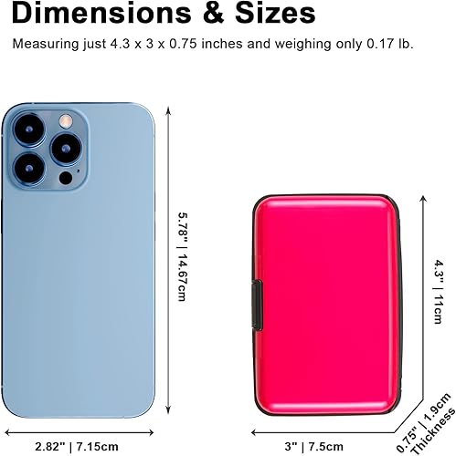 Miniatura 5 de Billetera de aluminio con bloqueo RFID delgado de metal para tarjetas de crédito, S