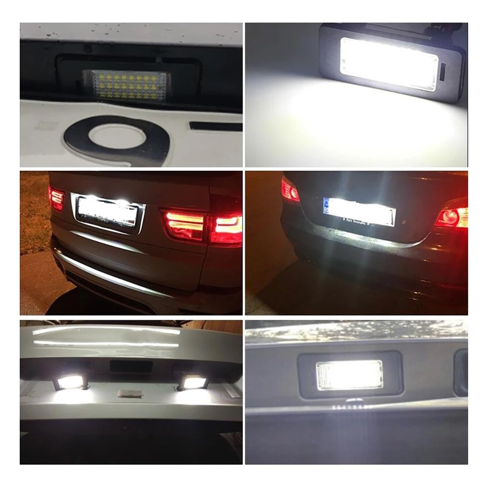 Luces De Matrícula Coche Para BMW E91 E60 E61 E71 E72 Para X6 Para X5 E70 E39 Para M5 E82 E90 Para M3 E46 Bombillas LED Luz Matrícula Coche Sin Errores