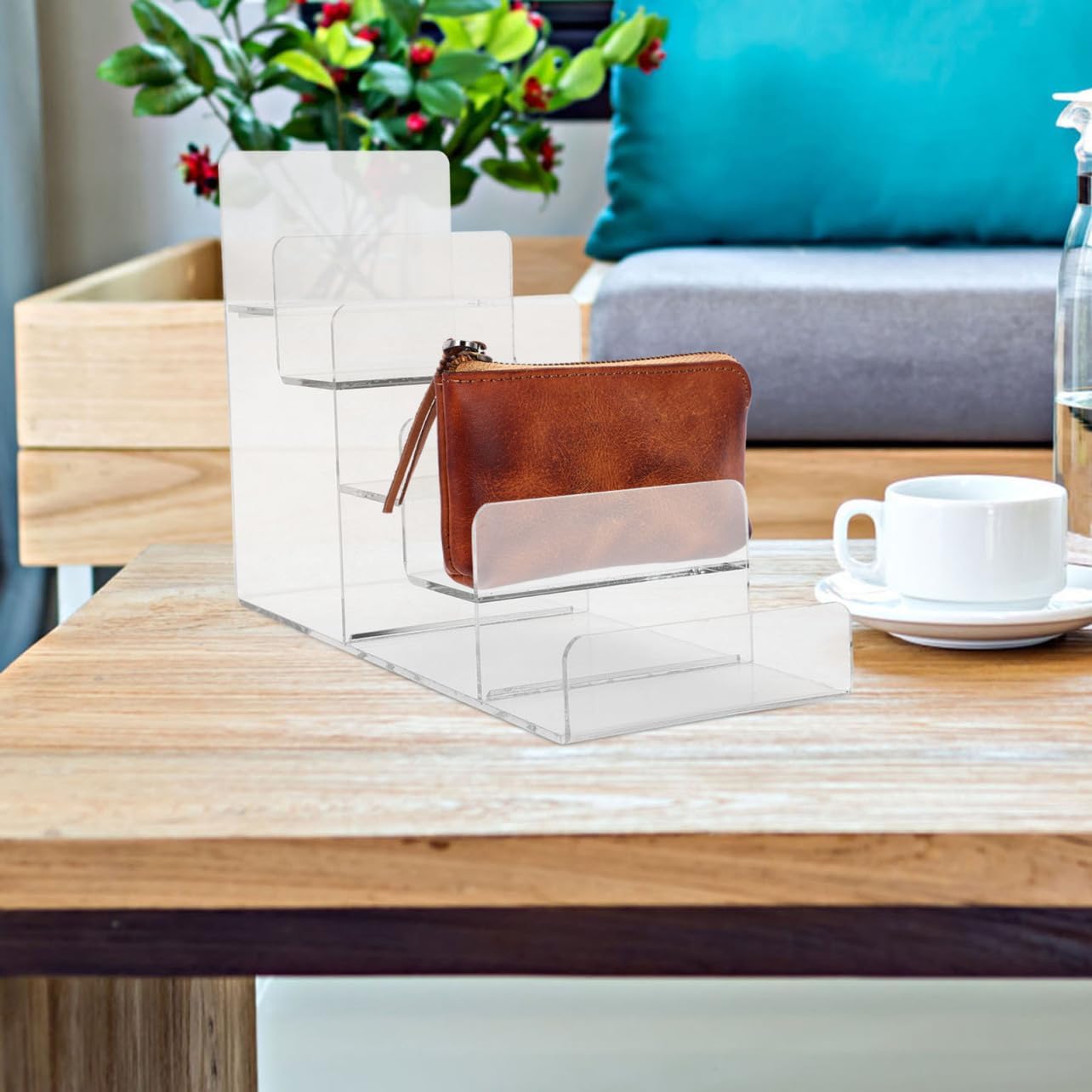 BESTOYARD Multi-tier Acrylic Riser Wallet Organizer Display Stand