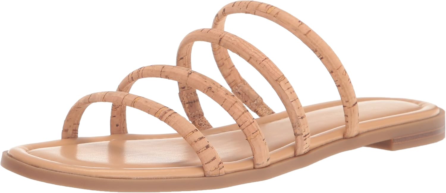 Nine West Women's Hapily Flat Sandal, Cork 110, 8.5