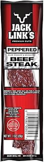 Jack Link's Premium Cuts Beef Steak, Peppered, Jumbo, 1-Ounce (Pack of 12)