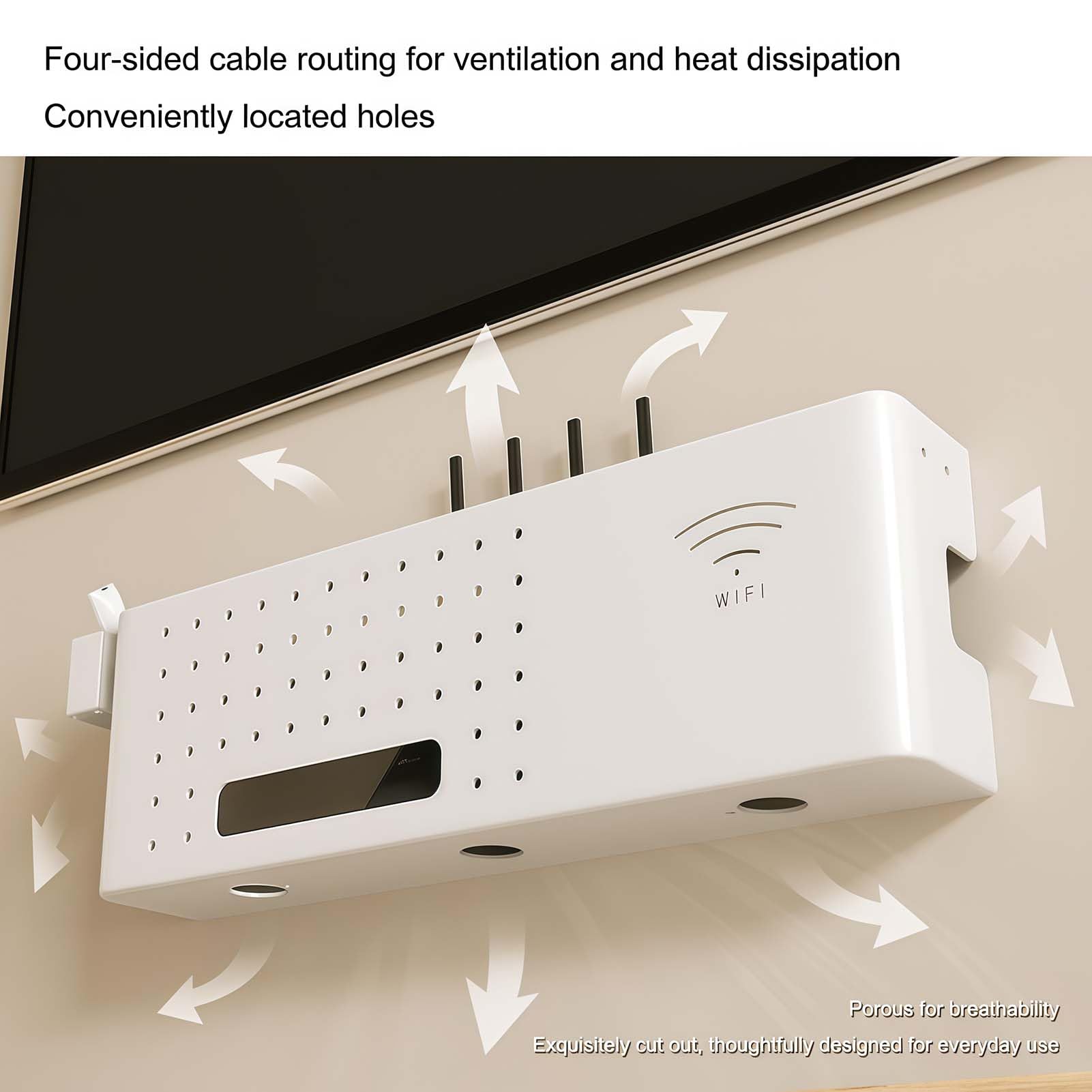 Scatola portaoggetti per router WiFi, da parete, per occultamento multimediale con piccola scatola, per corridoio, ingresso, soggiorno