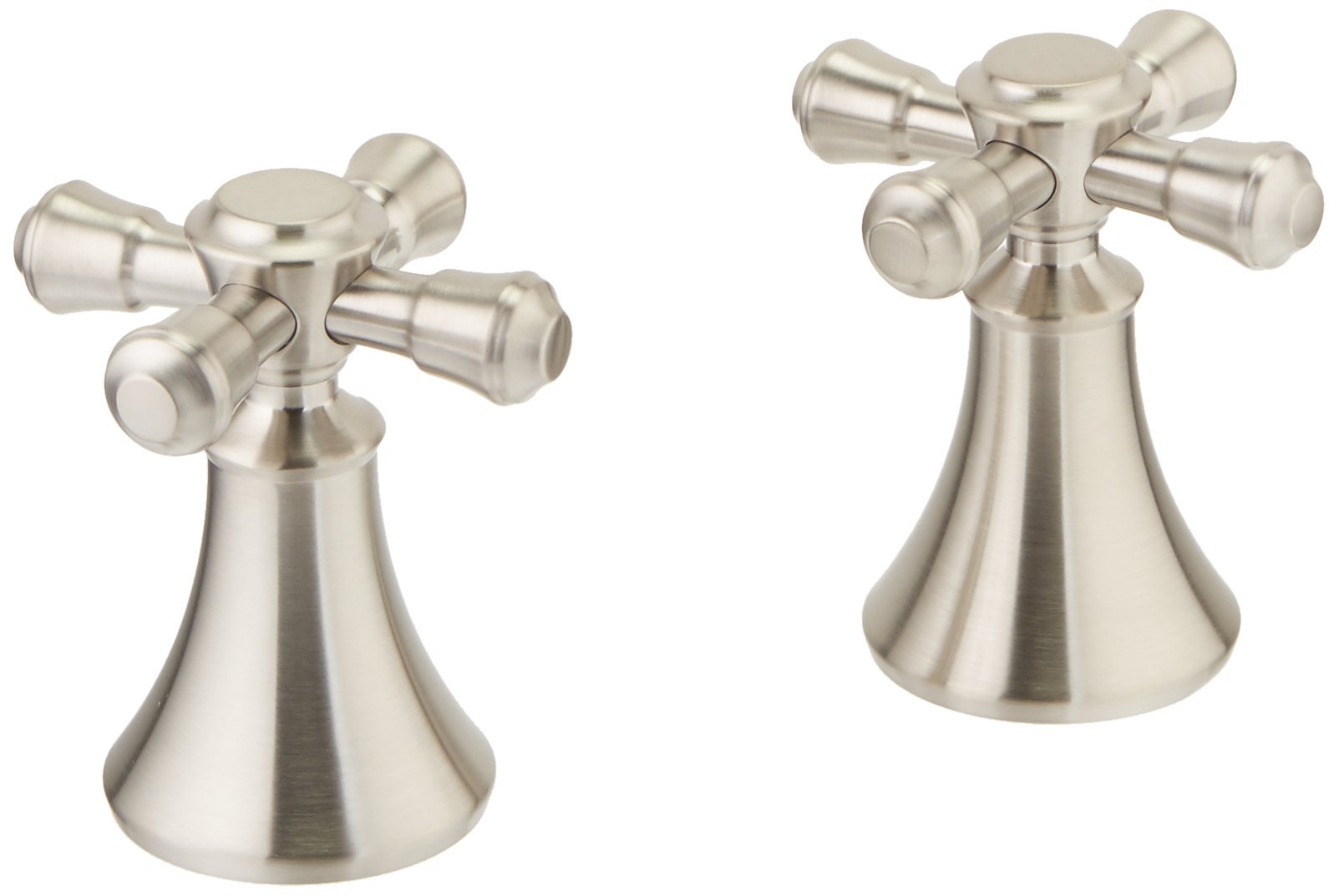 Delta Cassidy Brushed Nickel Cross Roman Tub Faucet Handle Set of