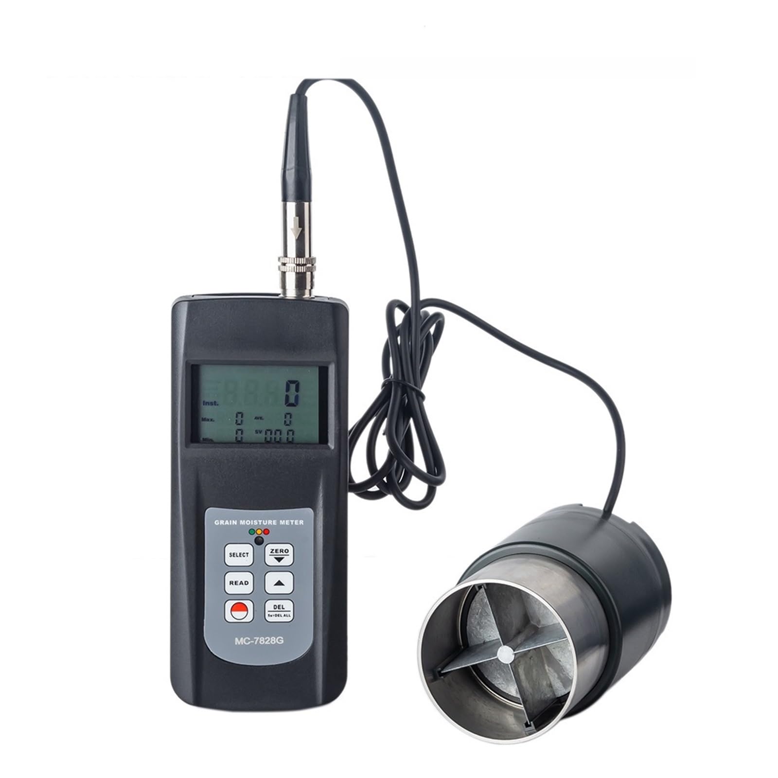 DISIROU Digital Illuminance Light Meter Tester, Cup Type Grain Digital Moisture Meter Tester 36 Kinds Grain Corn Seed Paddy Whole Rice Coffee Sesame Wheat for Set Design, Factory, Office or Home use